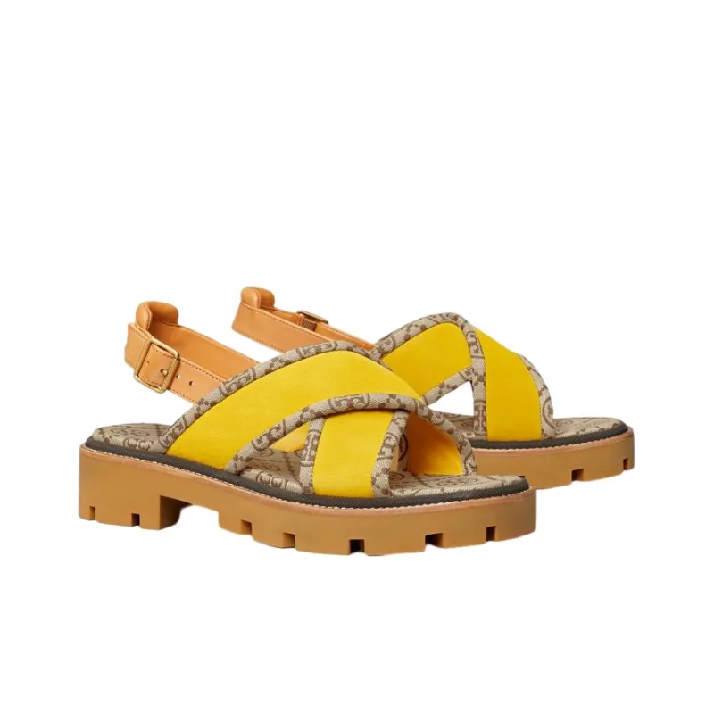 TORY BURCH T MonogramT Monogram Strap Sandals Women's Yellow-1