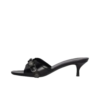 Balenciaga Cagole 50mm Sandals 'Black Arena Lambskin' Women's