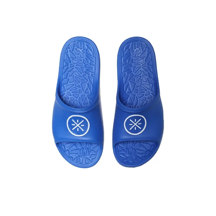 LiNing Rubber Sole EVA Quiet Slide Slippers Men's Blue-4