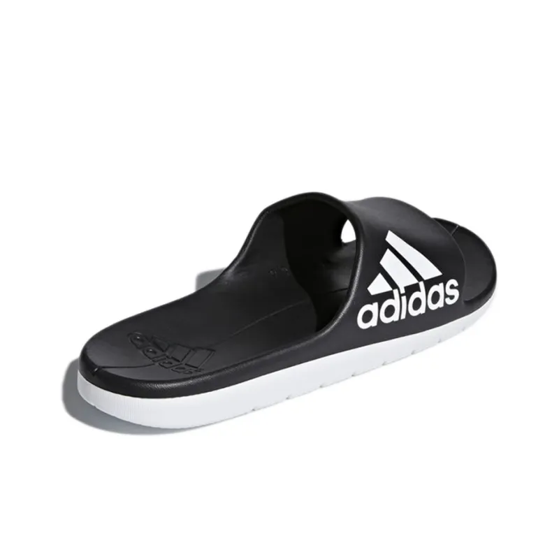 Adidas Aqualette Cloudfoam Slippers 'Black White'-3