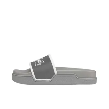CL LUBOTING Rubber Sole Slide Slippers Men's Silver