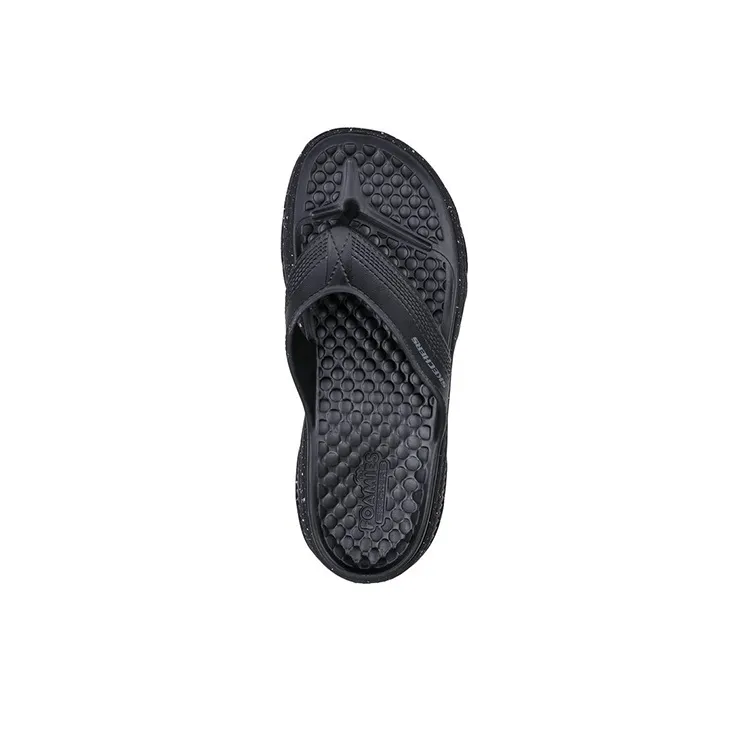 Skechers CRESTON ULTRA Rubber Sole Slide Slippers Men's Black-3