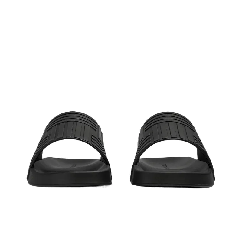 Bottega Veneta Rubber Slides Black-2