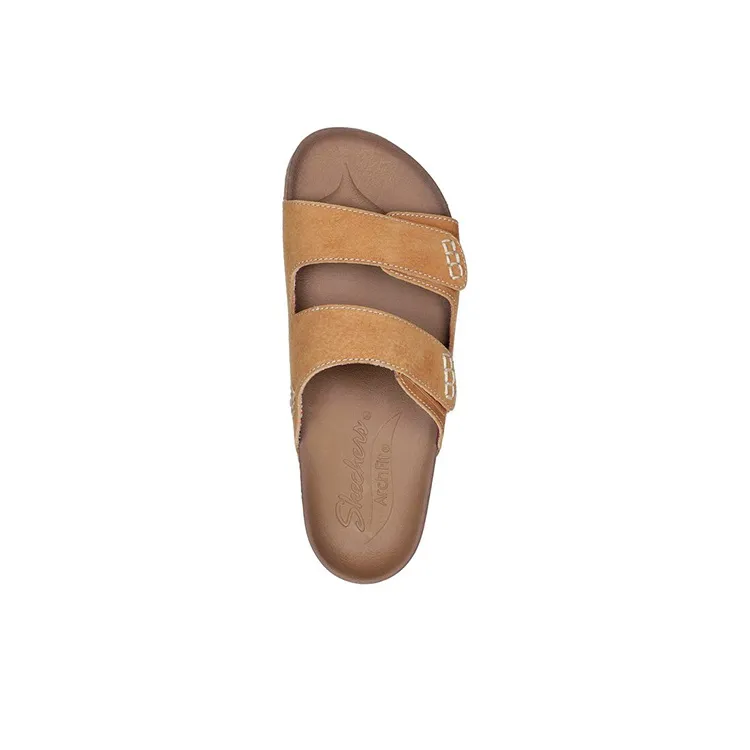 Skechers ARCH FIT GRANOLA Rubber Sole Quick Dry Slide Slippers Women's Brown-3