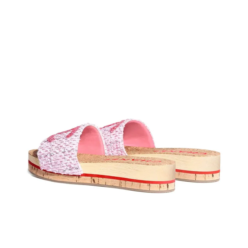 CHANEL Slide Slippers Women's Pink-2