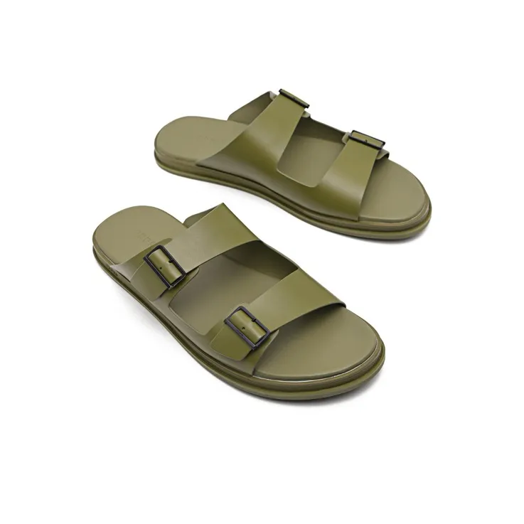 PEDRO Slide Slippers Men Olive Green-3