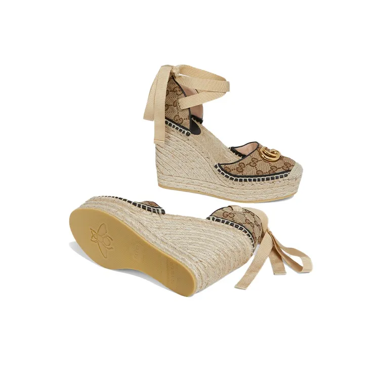 GUCCI GG Logo 120mm Espadrilles-4