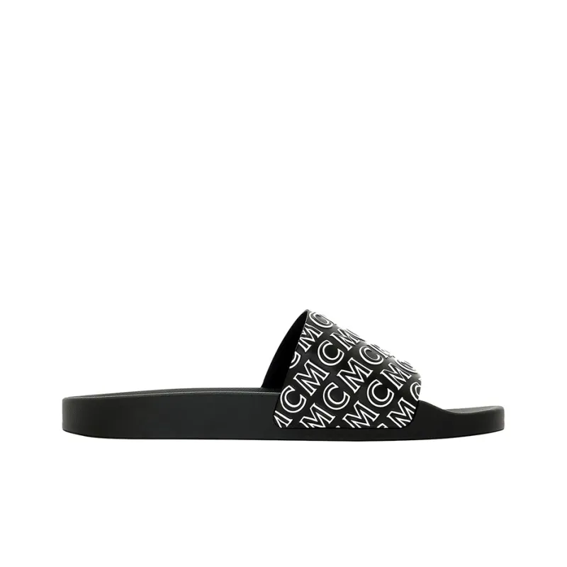 MCM Slide Slippers Women's Black-1