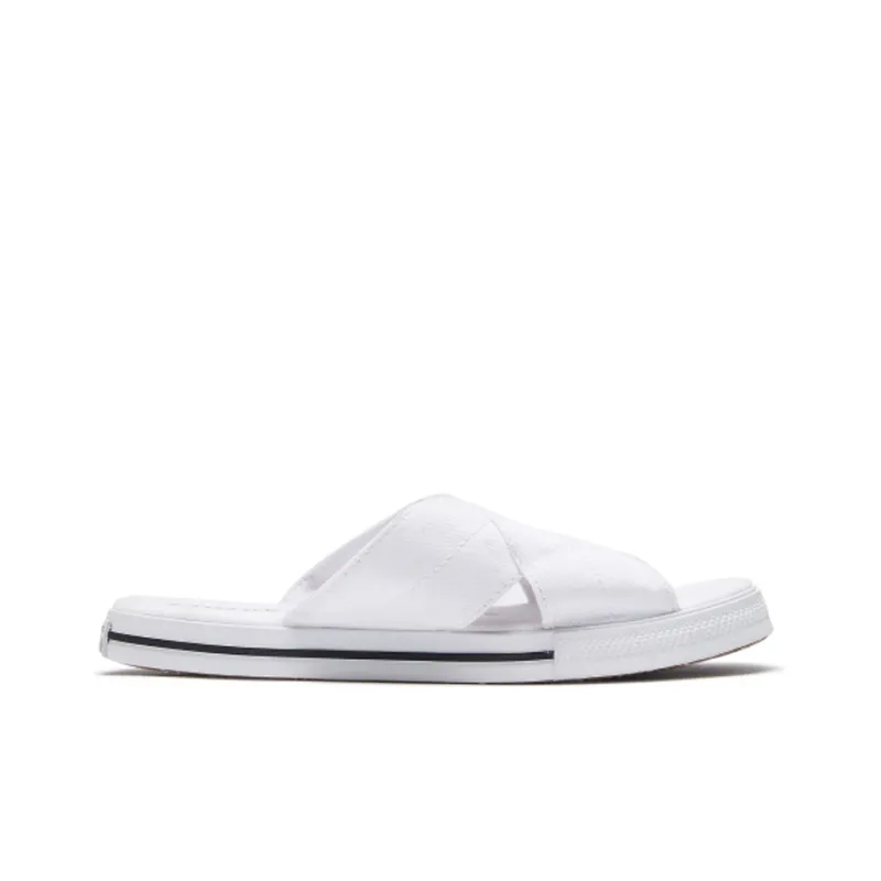 Converse One Star Slide Canvas White Slippers 'White Black' Women's-1
