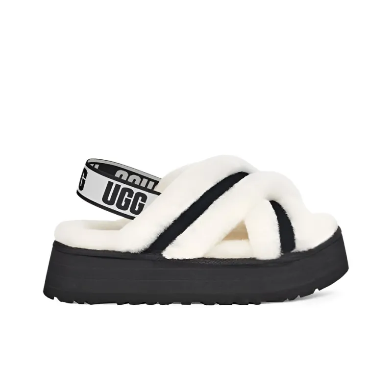 UGG DISCO Fashion Slippers Women's White-1