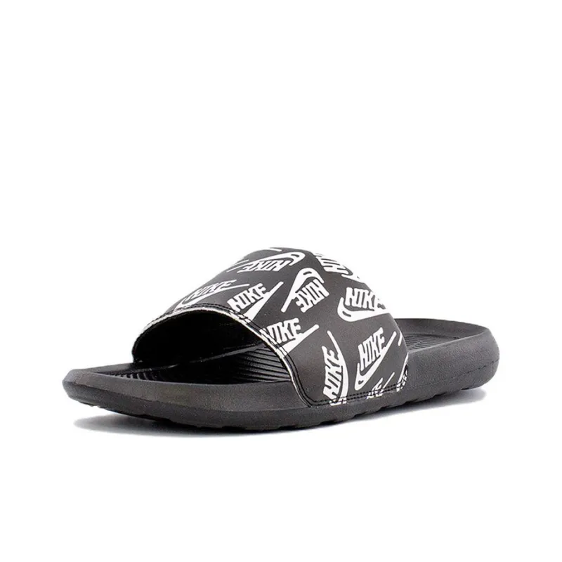 Nike Victori One Slide 'Repeat Logo Black White'-2