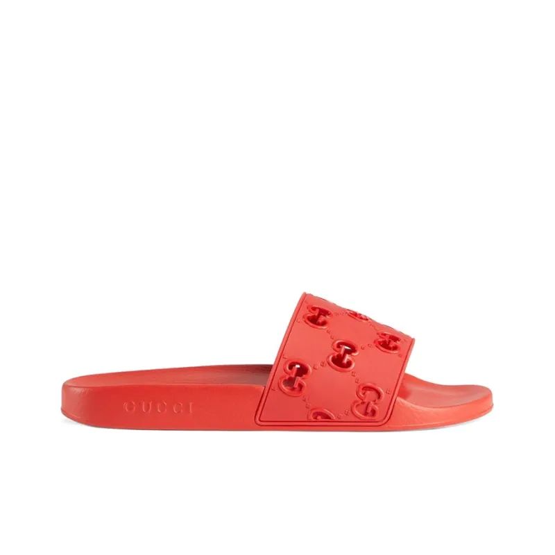 GUCCI Rubber Slide 'Red'-1