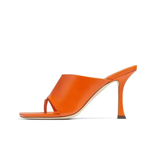 Jimmy Choo Slide Slippers Women's Amber Orange