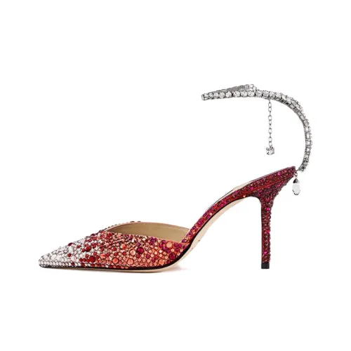 Jimmy Choo Saeda High Heels Women's Red