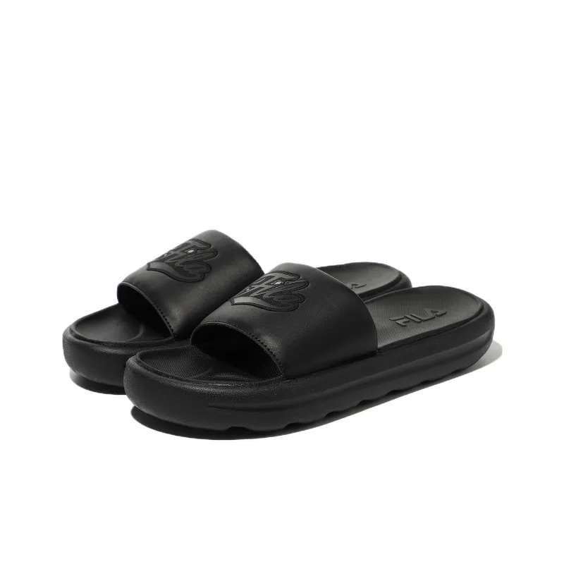 FILA Drifter Tube Casual Sports Slippers Unisex Black Version-2