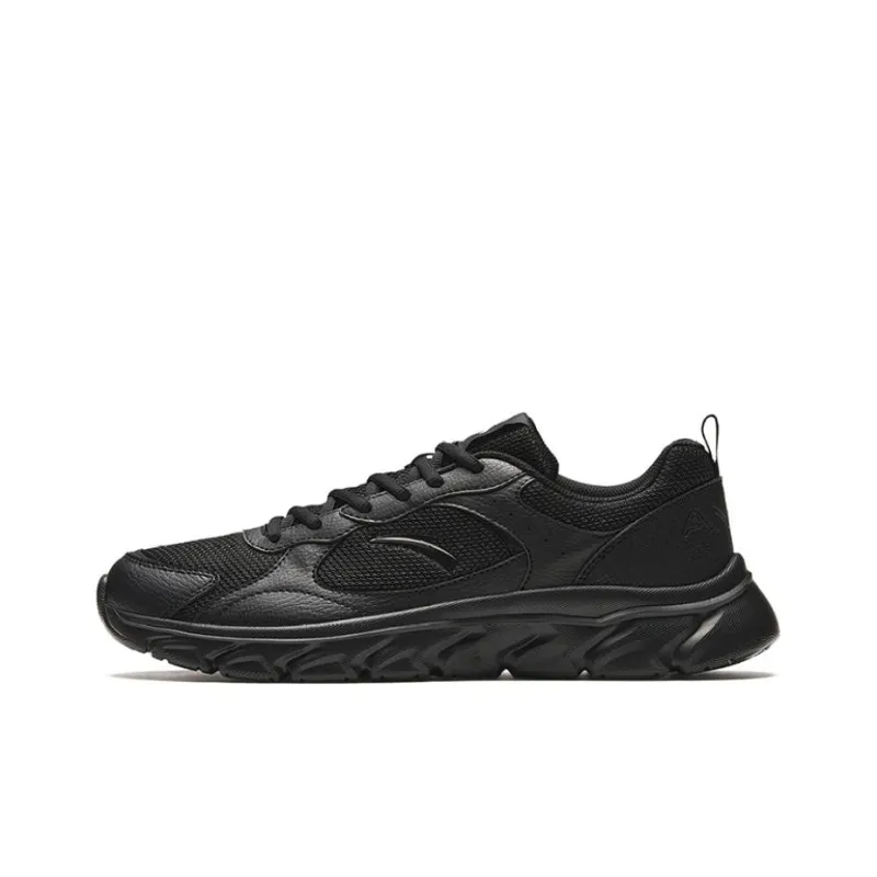 Anta Anti Slip Wear Resistant Low Top Running Shoes Men's Black-0