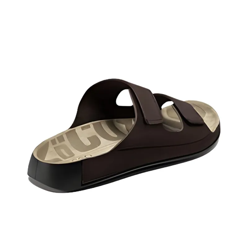 Ecco Massage Antibacterial Quick Dry Slide Slippers Men's Mocha-4