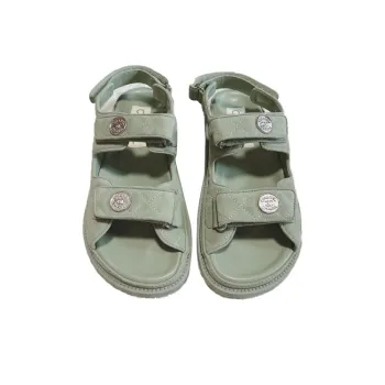 CHANEL Stylish Sandals Women's Green