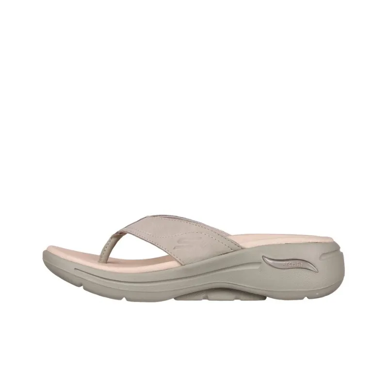 Skechers Go Walk Arch Fit Quick Dry Slide Slippers Women's Gray-0