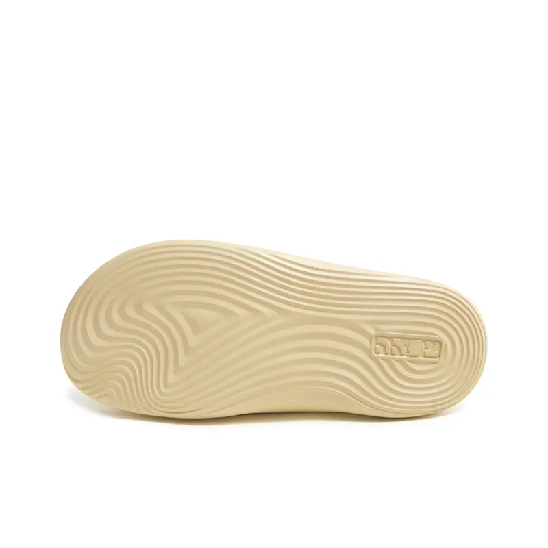 0592 Quiet Abrasion-Resistant Slide Slippers Unisex Not Very Yellow-4