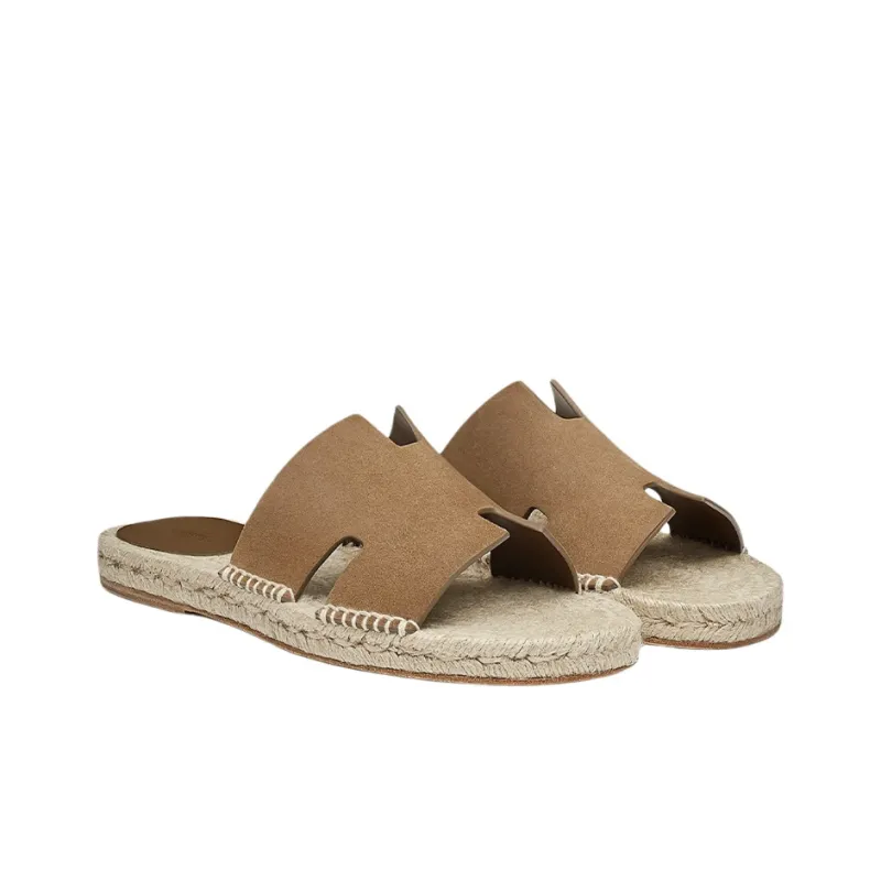 HERMES Antigua Stylish Sandals Men's Brown-1