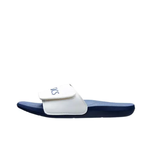 Asics Adjustable Slide Slippers Unisex White/Blue