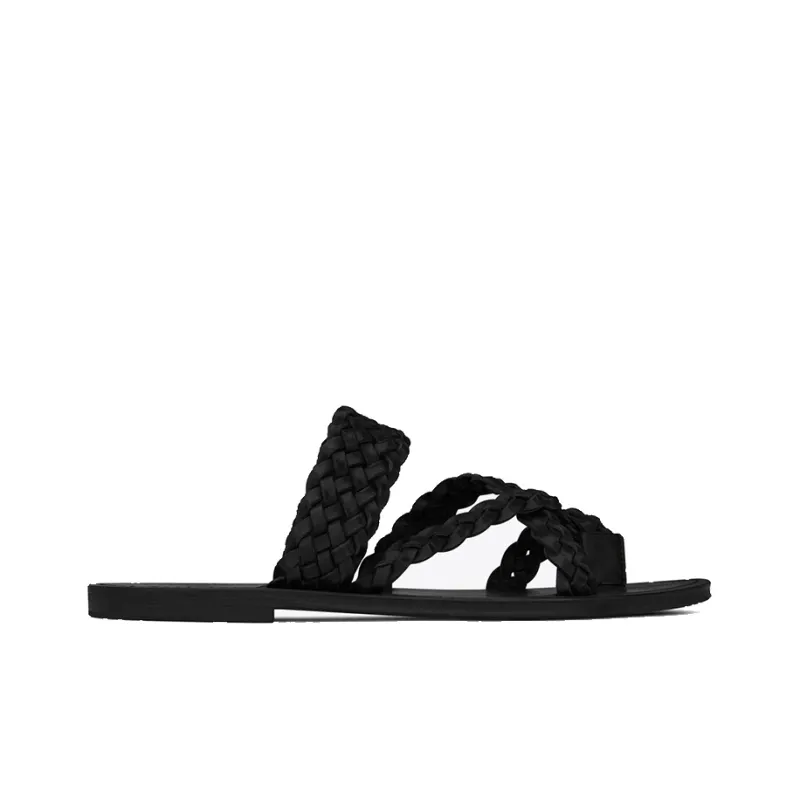 SAINT LAURENT Neil Slide Slippers Men's Black-1