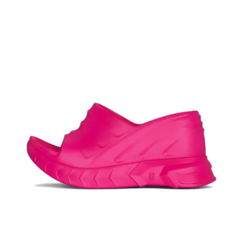 Givenchy Slide Slippers Women's Neon Pink