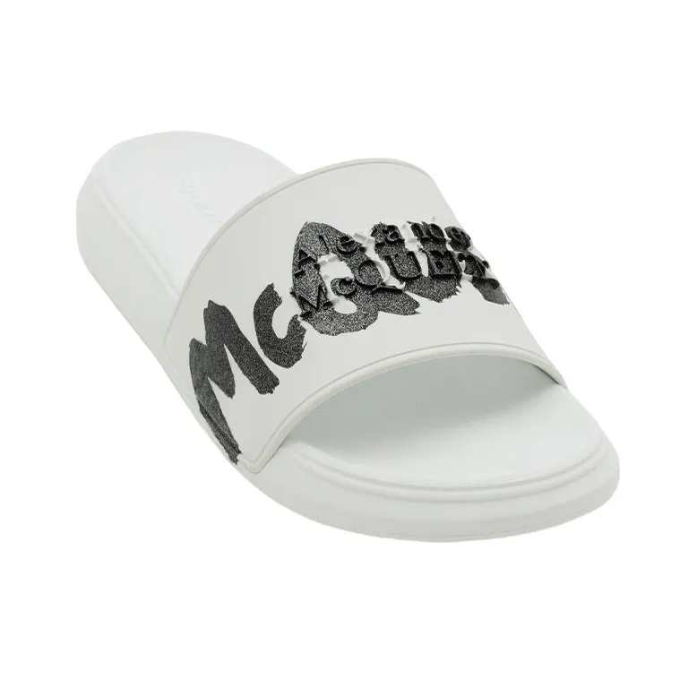 Alexander McQueen Slide Stylish Sandal Women's White-3