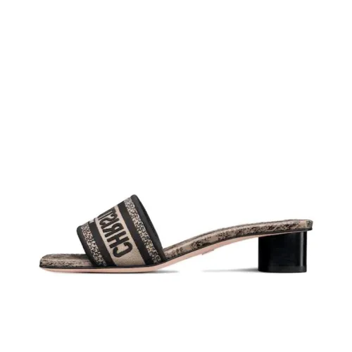 DIOR Dway Slide Slippers Women's Beige/Black