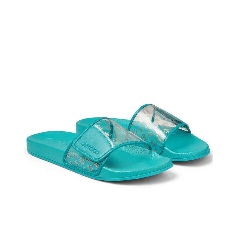 Jimmy Choo Slide Slippers Women's Blue-2