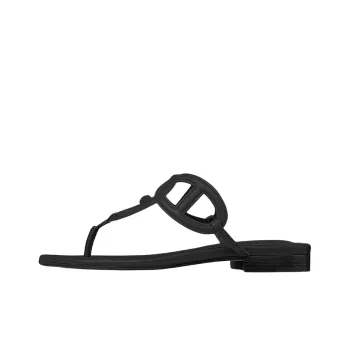 HERMES Chaine D'Ancre Odor-Resistant Flip Flops Women's Black