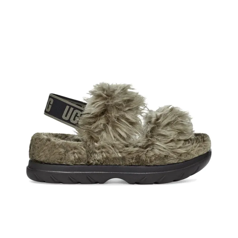UGG Fluff Sugar Sandal Stylish Sandals Women's Olive-1