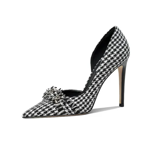 Lily Wei High Heels Women's Houndstooth