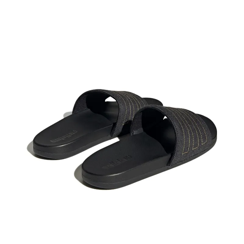 Adidas Adilette Comfort Slides Core Black Preloved Yellow-3