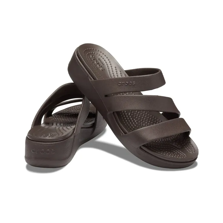 Crocs Monterey Slide Slippers Women's Dark Brown-3