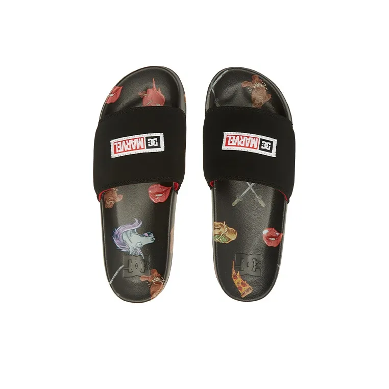 MARVEL x DC Shoes Slippers Men's Black-3