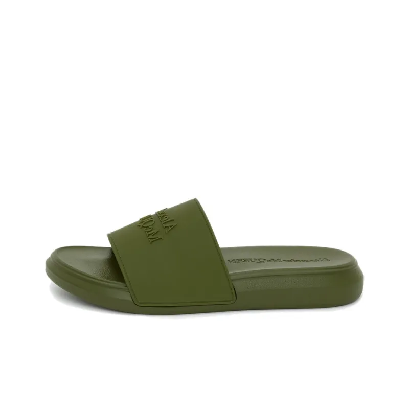 Alexander McQueen Pool Slide Forest Green-0