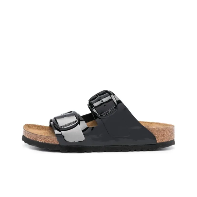 Birkenstock Arizona Big Buckle Slide Slippers Women's Black Brown-0