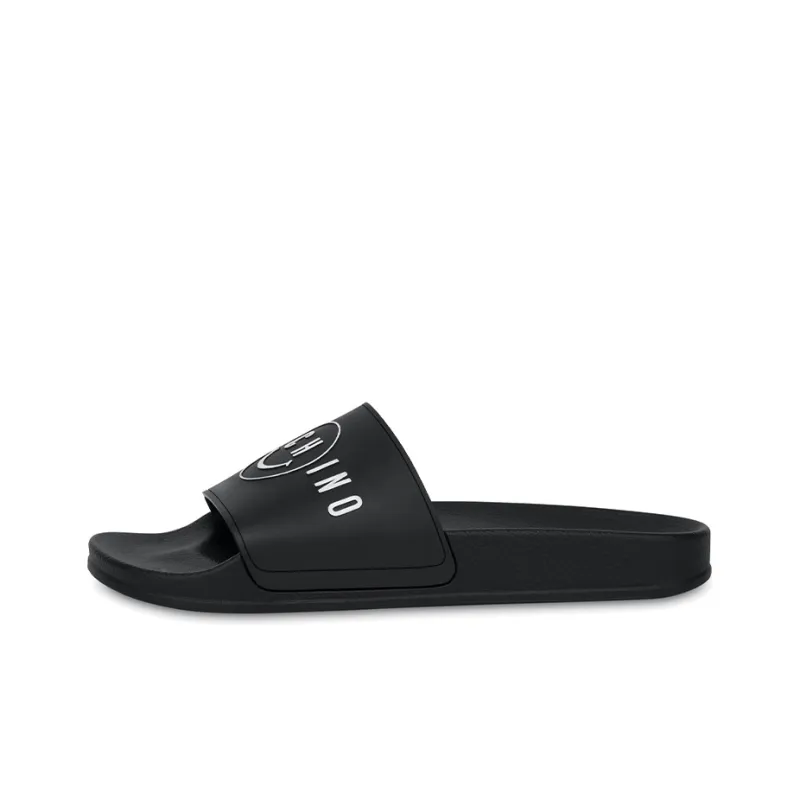 MOSCHINO Rubber Sole Quick Dry Slide Slippers Men's Black-0