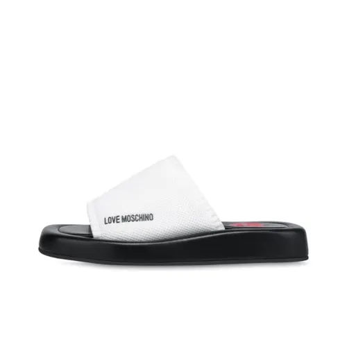 LOVE MOSCHINO Slide Slippers Women's White