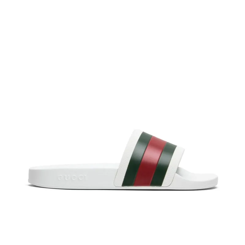 GUCCI Pursuit Pool Slides White-1