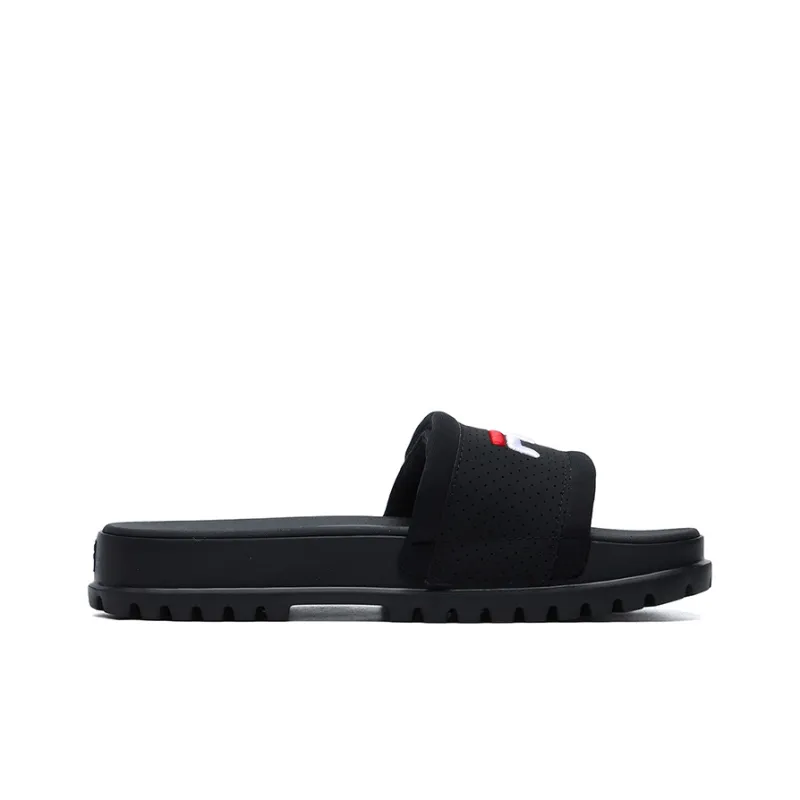 FILA Stylish Cozy Flat Heel Sports Slippers Black Women's-1