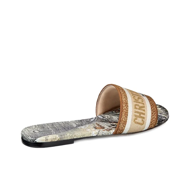 DIOR Dway Slide Slippers Women's Beige-1