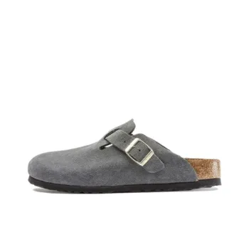 Birkenstock Boston Soft Footbed Suede Dark Grey