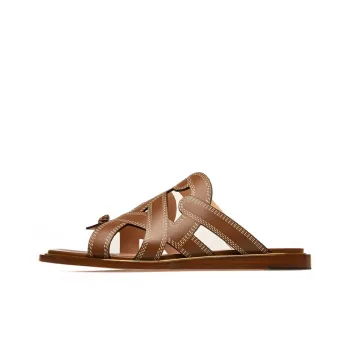 BALLY Rubber Sole Slip Resistant Stylish Sandals Women's Tan