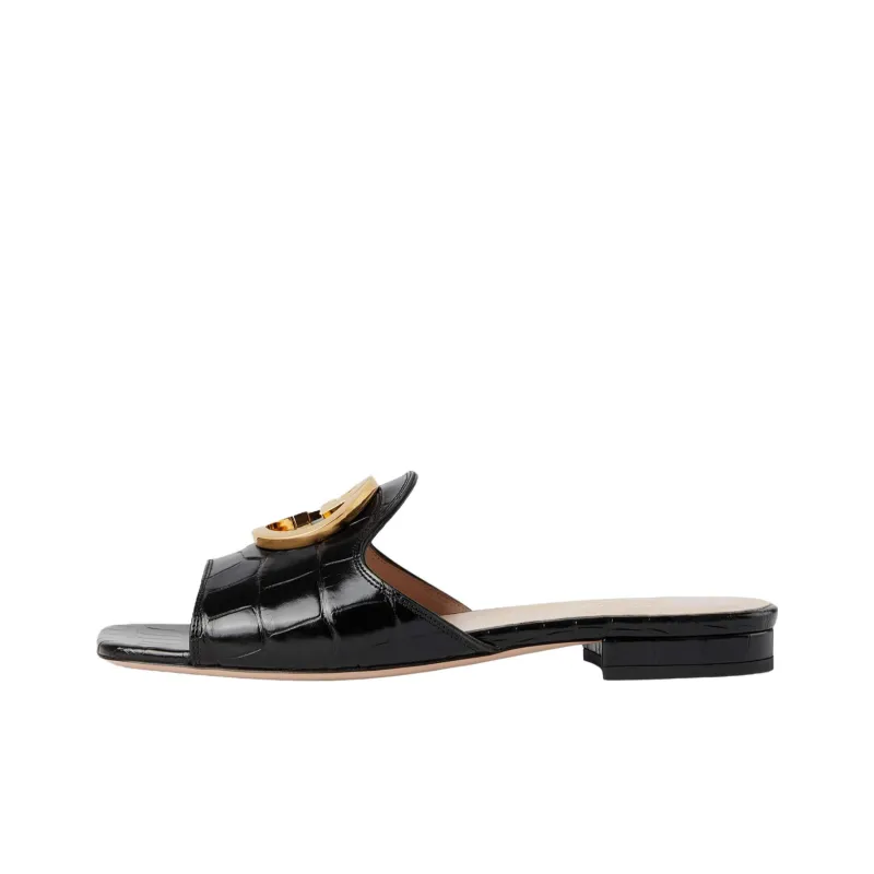 GUCCI Nojum Slide Slippers Women's Black-0