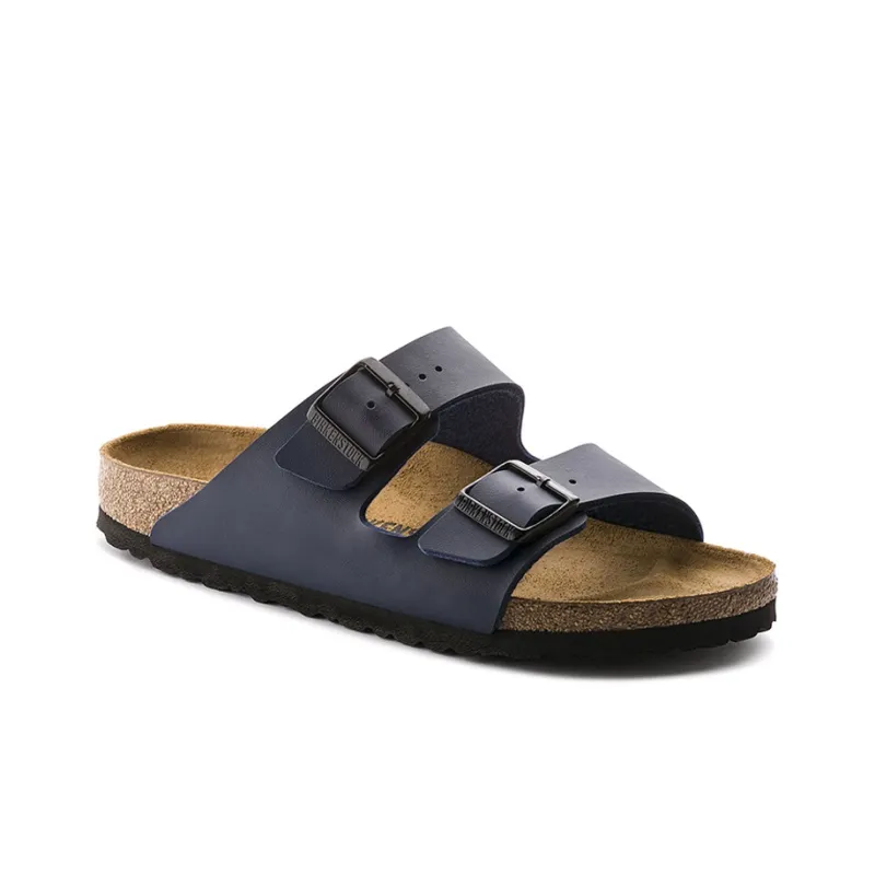 Birkenstock Arizona Rubber Sole Abrasion-Resistant Slide Slippers Unisex Blue Narrow Fit-2