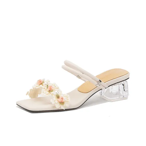 Lily Wei Slide Slippers Women's Off White