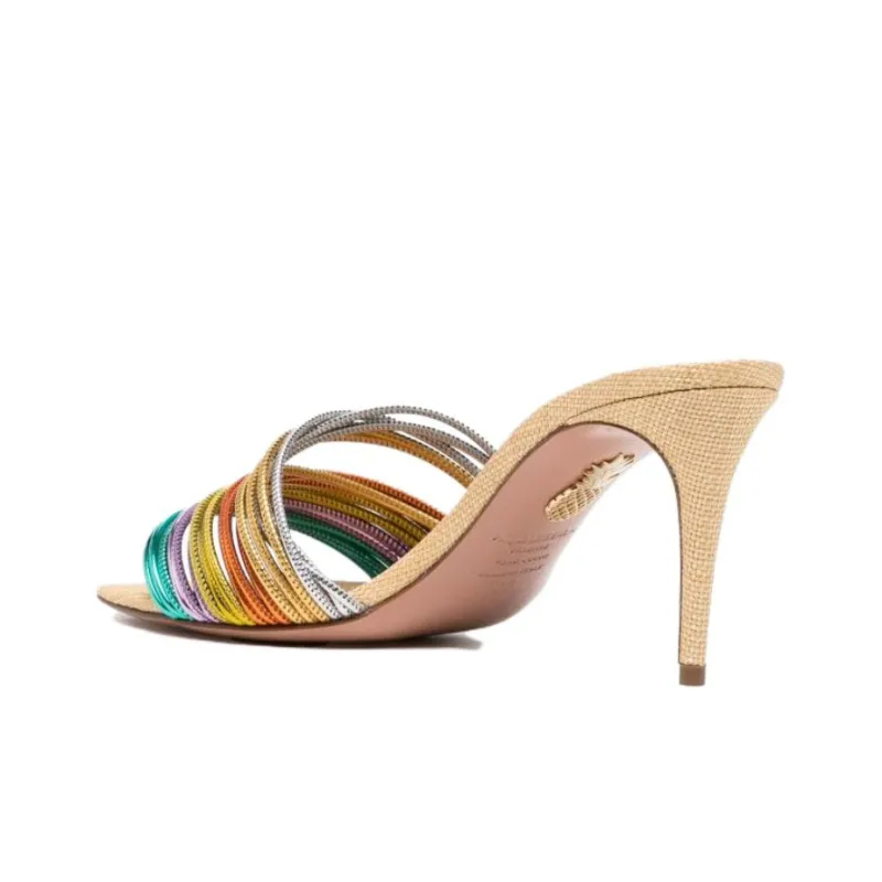 AQUAZZURA Rendez Vous 75mm Mules-3